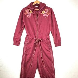 Sundance On Holiday Hooded Embroidered Pant Jumper Pantsuit Boho